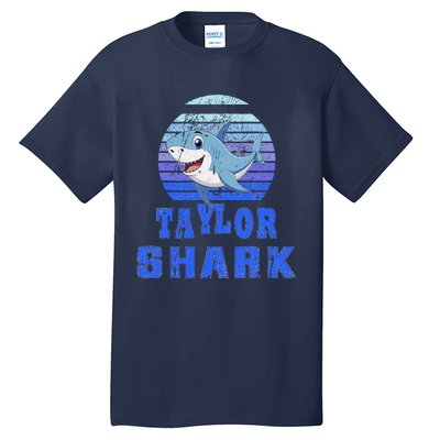 Taylor Shark Family Reunion Squad First Last Name Tall T-Shirt