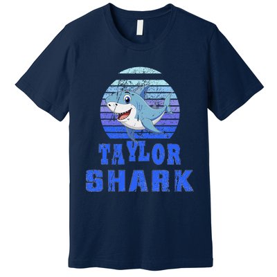 Taylor Shark Family Reunion Squad First Last Name Premium T-Shirt