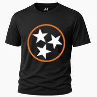 Tennessee Stars Flag Three Star Tristar Stately Cooling Performance Crew T-Shirt