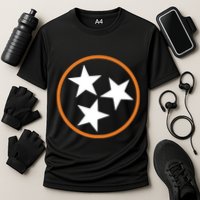 Tennessee Stars Flag Three Star Tristar Stately Cooling Performance Crew T-Shirt