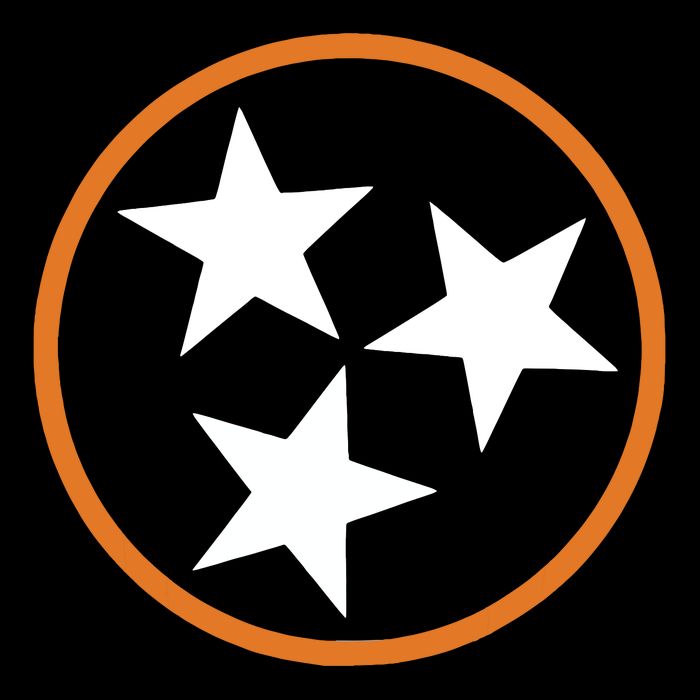 Tennessee Stars Flag Three Star Tristar Stately Cooling Performance Crew T-Shirt