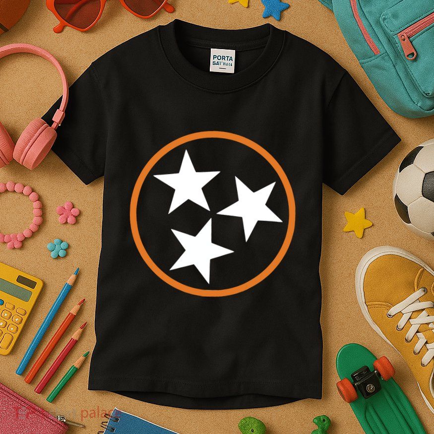 Tennessee Stars Flag Three Star Tristar Stately Kids T-Shirt