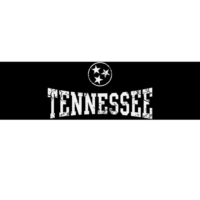 Tennessee State Flag Home Tennessean Distressed Orange Bumper Sticker