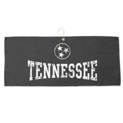 Tennessee State Flag Home Tennessean Distressed Orange Large Microfiber Waffle Golf Towel