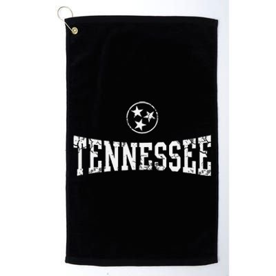 Tennessee State Flag Home Tennessean Distressed Orange Platinum Collection Golf Towel