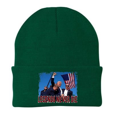 Trump Shot Fist Pumped 2024 Pray For Trump Legends Never Die Knit Cap Winter Beanie