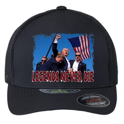 Trump Shot Fist Pumped 2024 Pray For Trump Legends Never Die Flexfit Unipanel Trucker Cap