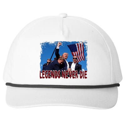 Trump Shot Fist Pumped 2024 Pray For Trump Legends Never Die Snapback Five-Panel Rope Hat