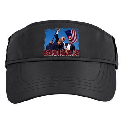 Trump Shot Fist Pumped 2024 Pray For Trump Legends Never Die Adult Drive Performance Visor