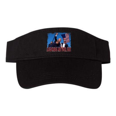 Trump Shot Fist Pumped 2024 Pray For Trump Legends Never Die Valucap Bio-Washed Visor