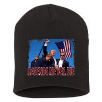 Trump Shot Fist Pumped 2024 Pray For Trump Legends Never Die Short Acrylic Beanie