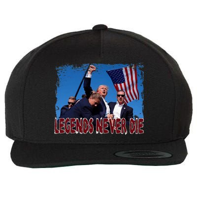 Trump Shot Fist Pumped 2024 Pray For Trump Legends Never Die Wool Snapback Cap