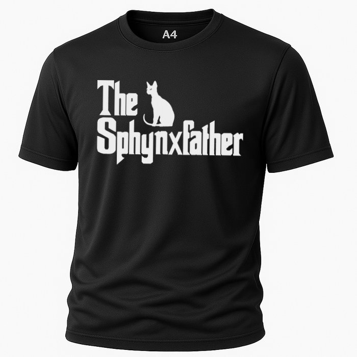 The Sphynxfather Funny Cat Dad Sphynx Lover Gifts Cooling Performance Crew T-Shirt