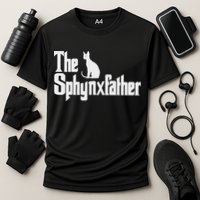 The Sphynxfather Funny Cat Dad Sphynx Lover Gifts Cooling Performance Crew T-Shirt