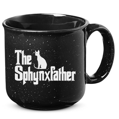 The Sphynxfather Funny Cat Dad Sphynx Lover Gifts 15oz Campfire Ceramic Mug