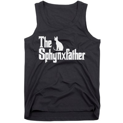 The Sphynxfather Funny Cat Dad Sphynx Lover Gifts Tank Top