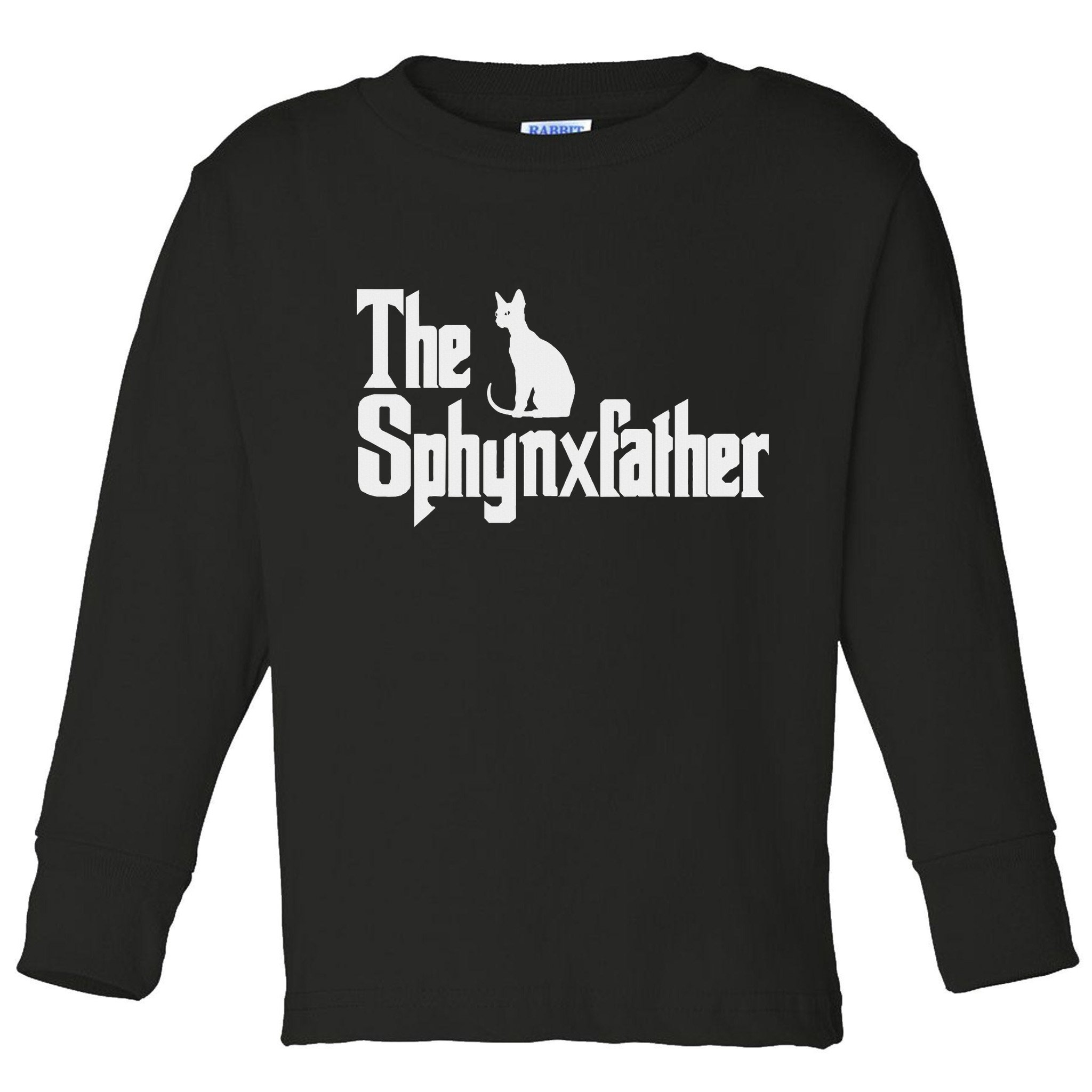 The Sphynxfather Funny Cat Dad Sphynx Lover Gifts Toddler Long Sleeve Shirt