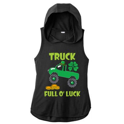 Truck Shamrock Full Oluck Patricks Day Ladies PosiCharge Tri-Blend Wicking Draft Hoodie Tank