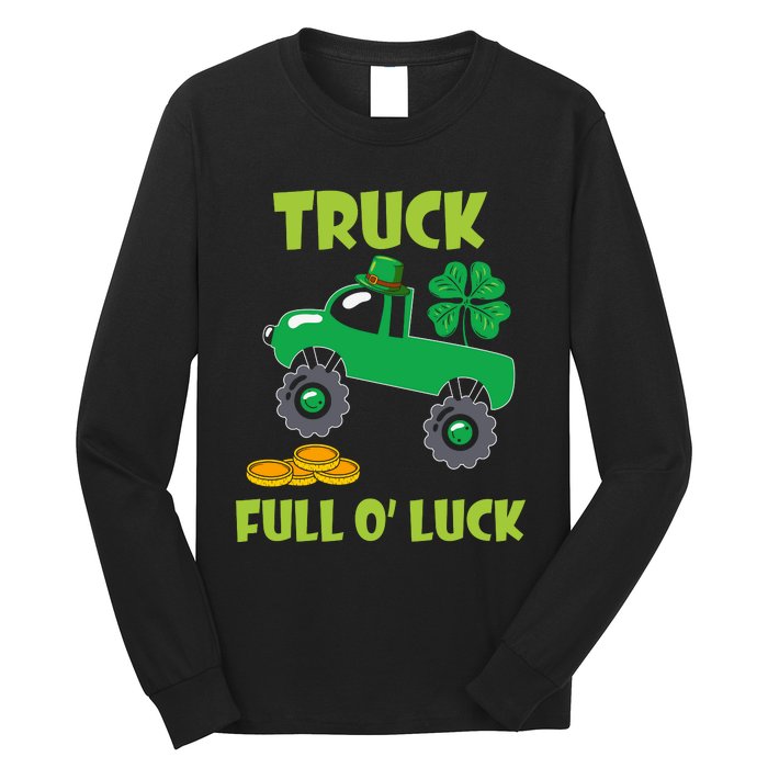 Truck Shamrock Full Oluck Patricks Day Long Sleeve Shirt