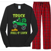 Truck Shamrock Full Oluck Patricks Day Long Sleeve Pajama Set