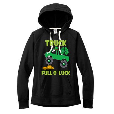 Truck Shamrock Full Oluck Patricks Day Women's Fleece Hoodie