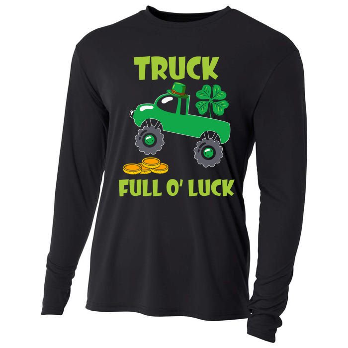 Truck Shamrock Full Oluck Patricks Day Cooling Performance Long Sleeve Crew