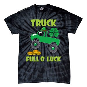 Truck Shamrock Full Oluck Patricks Day Tie-Dye T-Shirt