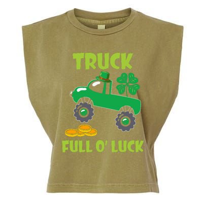 Truck Shamrock Full Oluck Patricks Day Garment-Dyed Women's Muscle Tee