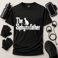 The Sphynxfather Funny Cat Dad Sphynx Lover Gifts Cooling Performance Crew T-Shirt
