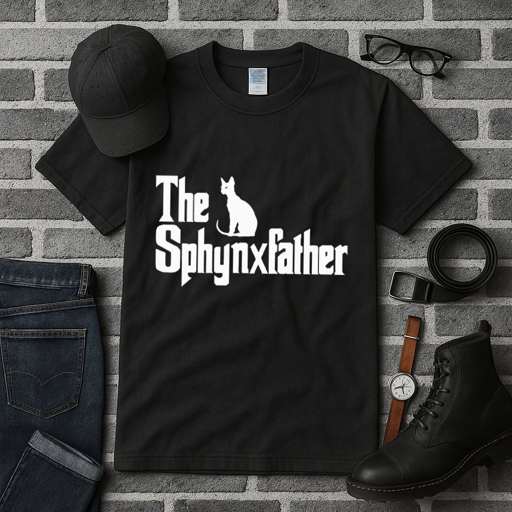 The Sphynxfather Funny Cat Dad Sphynx Lover Gifts Tall T-Shirt