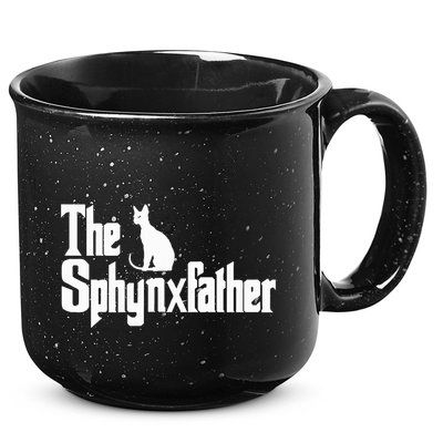 The Sphynxfather Funny Cat Dad Sphynx Lover Gifts 15oz Campfire Ceramic Mug