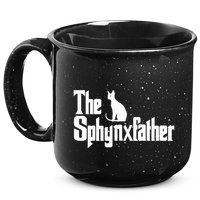 The Sphynxfather Funny Cat Dad Sphynx Lover Gifts 15oz Campfire Ceramic Mug
