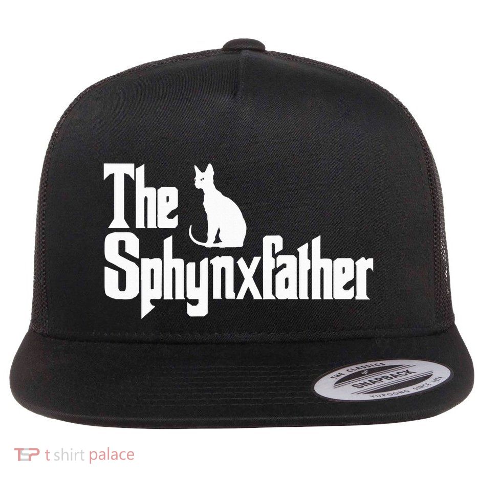 The Sphynxfather Funny Cat Dad Sphynx Lover Gifts Flatbill Hat