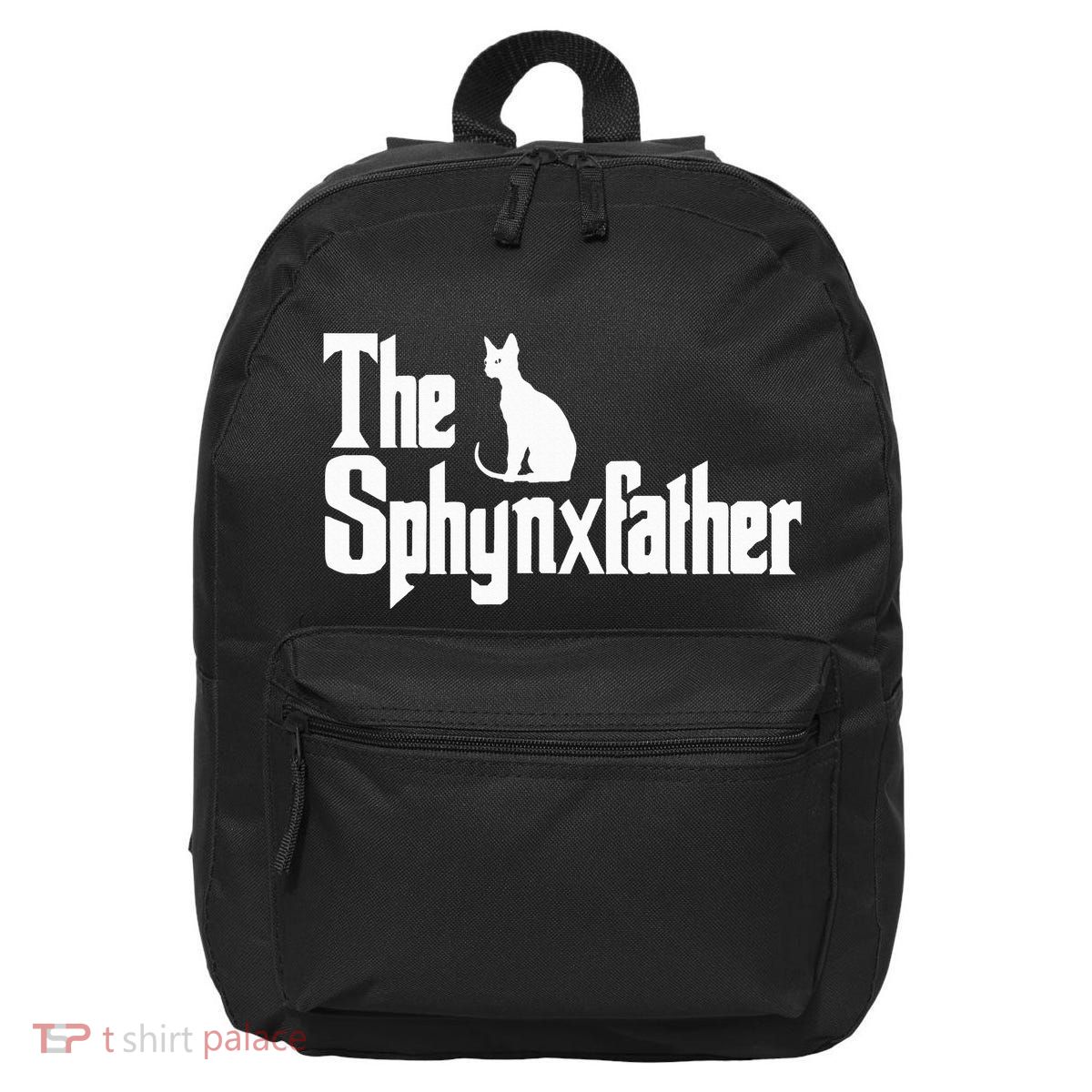 The Sphynxfather Funny Cat Dad Sphynx Lover Gifts 16 in Basic Backpack
