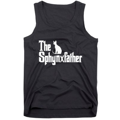 The Sphynxfather Funny Cat Dad Sphynx Lover Gifts Tank Top