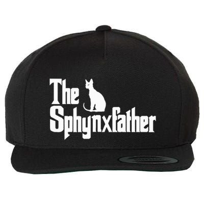 The Sphynxfather Funny Cat Dad Sphynx Lover Gifts Wool Snapback Cap