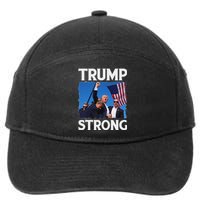 Trump Strong Fist Hand Vote 2024 Bold Design 7-Panel Snapback Hat