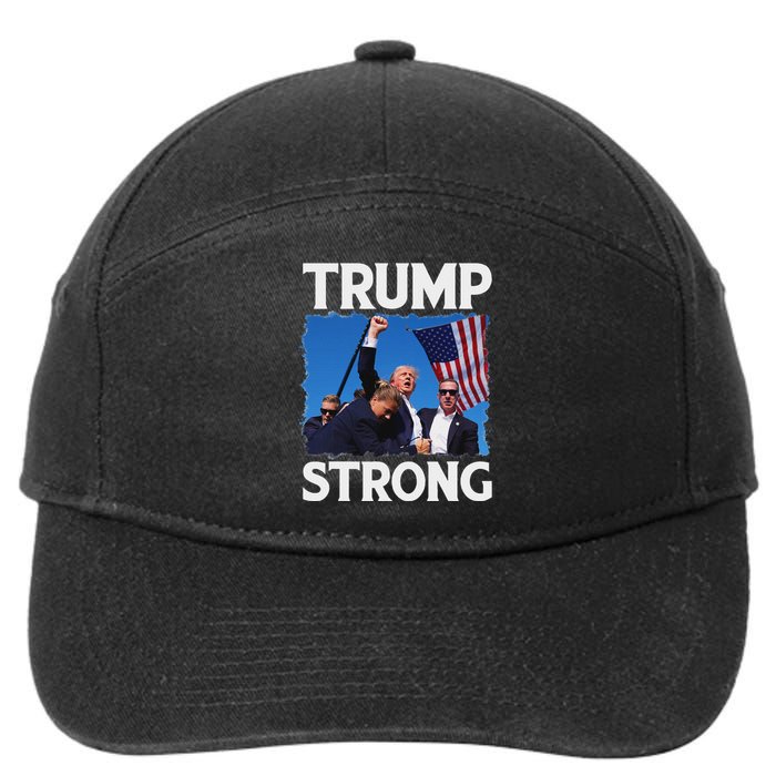 Trump Strong Fist Hand Vote 2024 Bold Design 7-Panel Snapback Hat