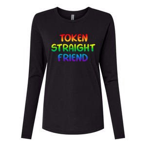 Token Straight Friend Rainbow Colors LGBT Womens Cotton Relaxed Long Sleeve T-Shirt