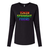 Token Straight Friend Rainbow Colors LGBT Womens Cotton Relaxed Long Sleeve T-Shirt