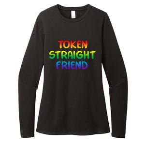 Token Straight Friend Rainbow Colors LGBT Womens CVC Long Sleeve Shirt