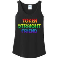 Token Straight Friend Rainbow Colors LGBT Ladies Essential Tank