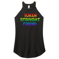 Token Straight Friend Rainbow Colors LGBT Women's Perfect Tri Rocker Tank