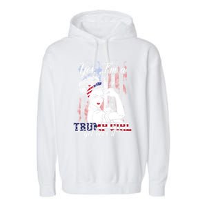 Trump Supporter Funny Gift Yes Im A Trump Get Over It Meaningful Gift Garment-Dyed Fleece Hoodie