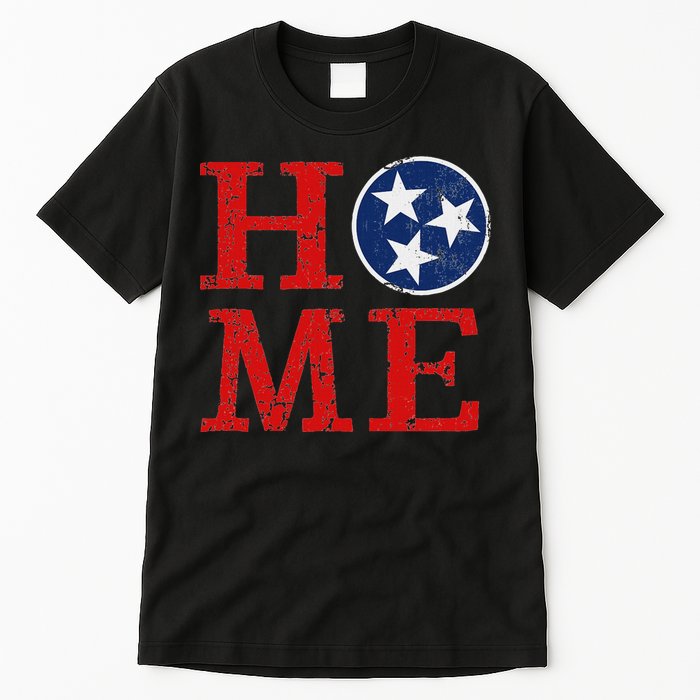 Tennessee State Flag Artwork Unique Vintage Art Gift Tn Home Tall T-Shirt