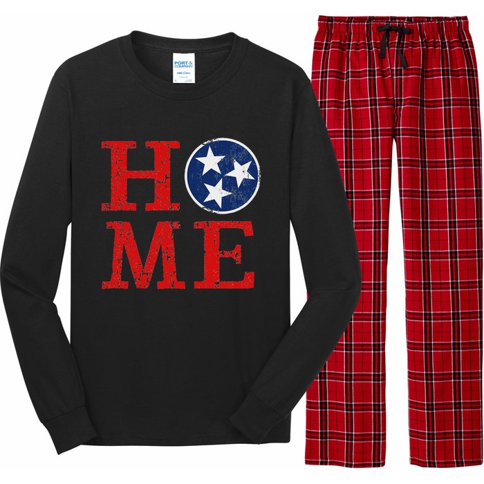 Tennessee State Flag Artwork Unique Vintage Art Gift Tn Home Long Sleeve Pajama Set