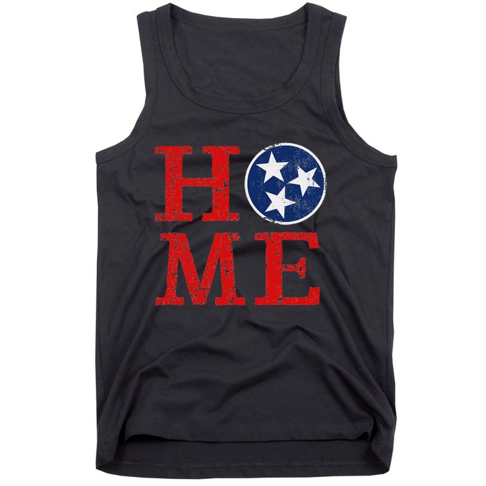 Tennessee State Flag Artwork Unique Vintage Art Gift Tn Home Tank Top