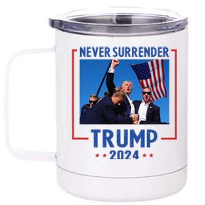 Trump Speech Fist In The Air Pennsylvania Trump 2024 12 oz Stainless Steel Tumbler Cup