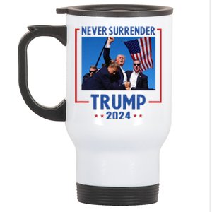 Trump Speech Fist In The Air Pennsylvania Trump 2024 Stainless Steel Travel Mug