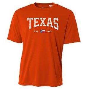 Texas State Flag Distressed Cooling Performance Crew T-Shirt